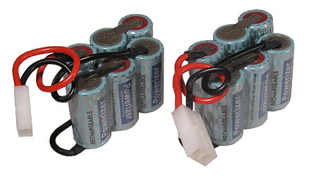 Two 7.2V 3300mAh NiMH Saddle Battery Pack For RC Losi Etc