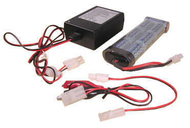 One 8.4V 3300 MAh Flat Battery Pack For AirSoft Gun+Mini Smart Charger(7.2-12V)