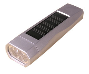 Portable Solar Power Torch With 5 LED And On/off Switch