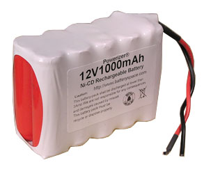 NiCd  Battery Pack 12 V 1000 MAh ( 10xAA) For Solar Power Panel