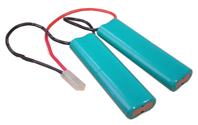 Airsoft Battery:  9.6V 2000 MAh Nun Chunk NiMH Pack (8xAA)