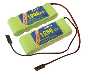 Two 2/3 A 6.0V 1200mAh NiMH Battery Packs For Rc Flights