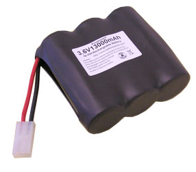 NiMH Battery Pack:  3.6V 13Ah (47Wh) Prewired