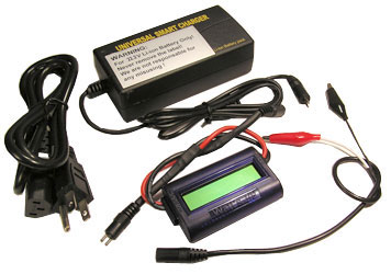 Universal Smart Charger Fast (1.5A) For 22.2V  Li-Ion Battery Pack With Mini Battery Analyzer / Monitor