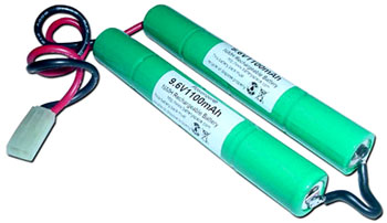 Airsoft Battery:  9.6V NiMH 1100mAh Nun-Chuck  Mini Battery Pack G36C Etc