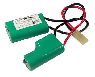 One 8.4V 1100mAh NiMH Nun-Chuck Battery Pack For AirSoft Stock Guns ( Mini Size)