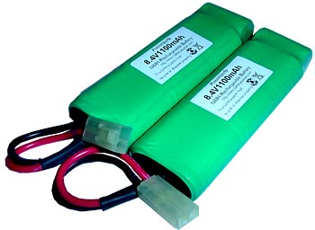 One 8.4V 1100mAh NiMH Flat Battery Pack For AirSoft Guns ( Mini Size)