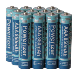 12 PCS AAA 850mAh Ni-MH Rechargeable Batteries