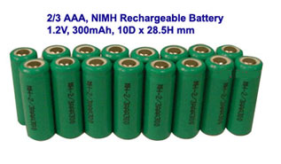 16 Pcs 2/3 AAA 1.2V 300mAh Mini NiMH Rechargeable Batteries For RC Air Hobby