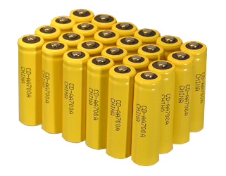 One AA 700mAh NiCd Rechargeable Batteries W Button Top For Solar Light