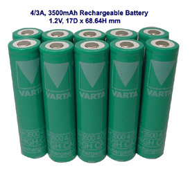 10 Pcs 4/3A 3500 MAh NiMH Battery