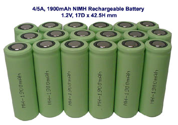 18 Pcs 4/5A Size 1800 MAh NiMH Batteries