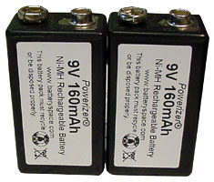 9V NiMH 170 MAh Rechargeable Battery/w