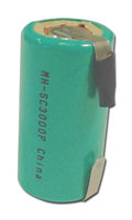 One (1) Sc Size 3000 MAh NiMH Batteries With Tabs