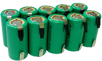 10 Pcs Matched Sc Size 3000 MAh 30A Rate NiMH Batteries With Tabs