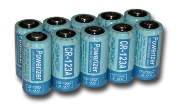 10 Pcs CR123A Lithium Photo / Flashlight Batteries