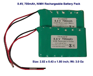 TWO HPI MICRO 1/18 8.4V 700mAh NiMH RC CAR BATTERIES