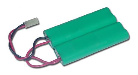 Airsoft Battery:  9.6V 2200 MAh NiMH Nun-Chuck Pack For Stock Or Mod Guns (16x2/3A)