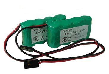 2 Airtronics 4.8V 650 MAh Flat Rx Battery