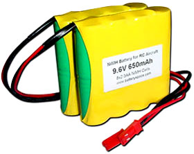 Two 9.6V 650mAh Battery Packs For Mini-t HPI Micro RC Car