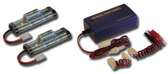 Two 8.4V 3300 MAh Hump Battery Packs For RC Traxxas & Losi + 7.2v-12v Smart Charger